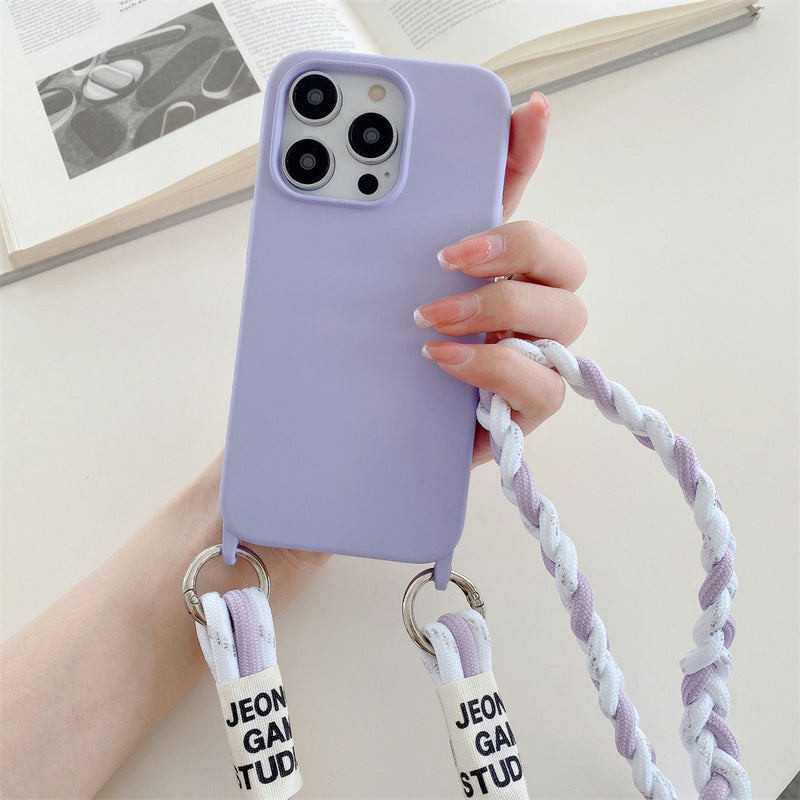 Back Woven Cross-body Lanyard Accessories Phone Case