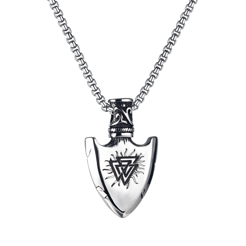 Retro Stainless Steel Shield Men's Pendant