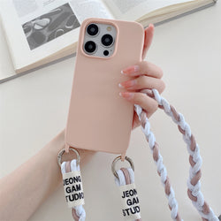 Back Woven Cross-body Lanyard Accessories Phone Case